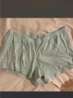 Brandy Melville Light Mint Striped Lounge Shorts